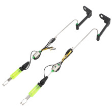 2 piezas indicador de picadas para carpa con alarma LED de acero inoxidable