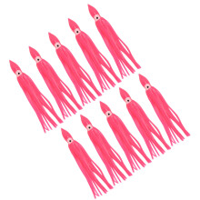 10 pezzi di gonne morbide in PVC per calamaro, rosa chiaro, 14 cm / 5,5 in