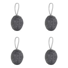 Steel Wool Scrubber 2.7" (4Pcs), Stainless Steel with Lanyard, Heavy-Duty Non-Scratch Metal Pads, Kitchen Cleaning Brush