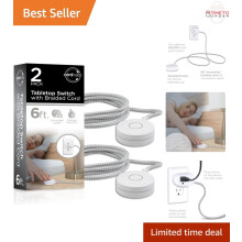Extension Cord with Switch 6 ft Braided Lamp Cord