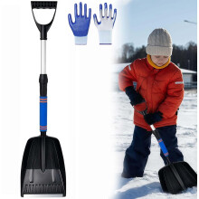 Opvouwbare sneeuwschep van 86 cm (34 inch), draagbaar en lichtgewicht.