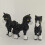3 Stück 10 cm große 3D-gedruckte Ponyfiguren 3