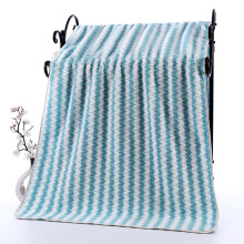 Heart Microfiber Face Cloths 13.7x29.5", Absorbent & Quick-Drying Coral Velvet Towels for Bath, Spa, Gym, Kitchen (1pc, Blue)