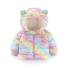 Winter Coat Toddler Puffer Coat Cute Bear Ear with Hoods Lightweight Puffer Jacket for Kids Baby Warm Outerwear Warm Thick Clothes 2-3 Years