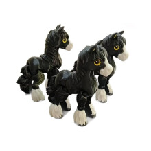 3 Stück 10 cm große 3D-gedruckte Ponyfiguren