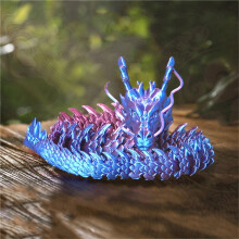 1 st 3D-utskrift kinesisk drake landskapsdekorationer hantverk leder rörlig kreativ figurdekoration present