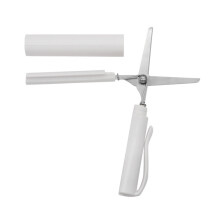 1Pc Mini Pen Scissors, Portable Folding Pocket Scissors with Cover, Compact Scissors for Home DIY Crafts, Office Supplies, White