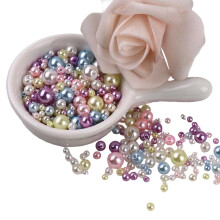 150 perles artificielles pour loisirs créatifs, perles rondes de 3 à 8 mm avec trou, idéales pour la fabrication de bijoux, bracelets, colliers et