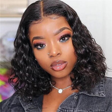 Vattenvågig Lace Front Peruk Brasiliansk Lace Front Peruk För Kvinnor Äkta Hår 13x4 Djupvågig Lace Front Peruk Spetsstängning Peruk
