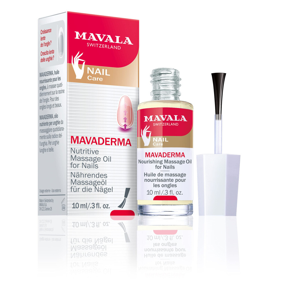 Mavala Mavaderma Nail Growth Treatment, Stimulating Massage Oil - Faster, Healthier, Supple Nail Root. Soften & Hydrate Skin Arou