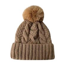 Gorro de invierno para mujer, color liso, forrado de felpa, cálido y resistente al frío, con protección para las orejas. Forro polar para mayor