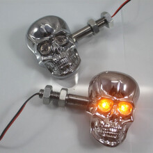 Φλας μοτοσικλέτας LED με σχέδιο κρανίου 12V Universal Fit Ανθεκτικό IP67 Αδιάβροχο Υψηλή