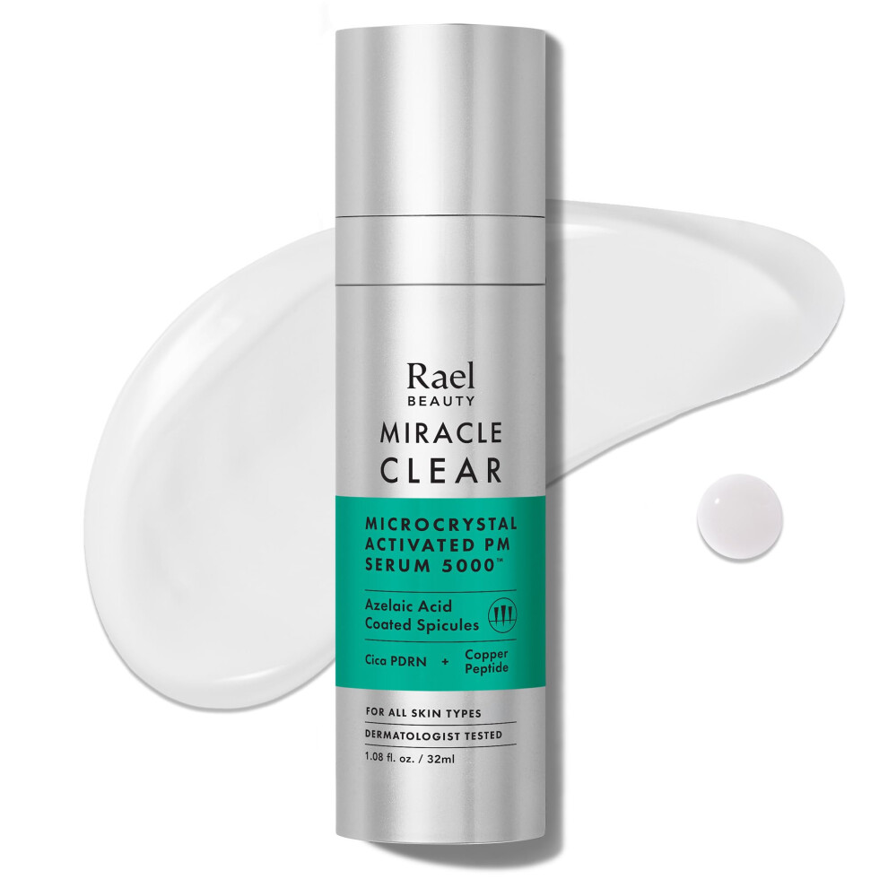 Photos - Other Cosmetics Rael Miracle Clear PM Serum 5000 - Microneedling Serum for Face with Azelaic Acid and Cica PDRN, Pore Minimizer, Uneven Skin 