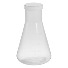 Kunststof Erlenmeyerfles van 1000 ml met schroefdop, conische laboratoriumfles met smalle opening van polypropyleen voor studenten en onderwijs –
