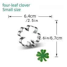 St. Patrick's Day Shamrock Cookie Cutters Set - 10PCS Stainless Steel Clover Baking Molds for Biscuit, Fondant & Cake Decoration