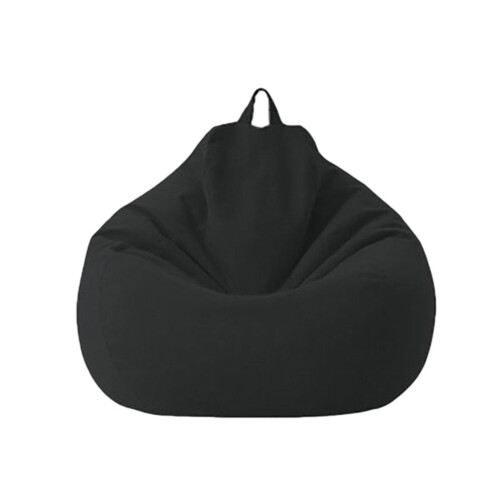 Housse de pouf en coton et lin, taille moyenne, 1 pièce