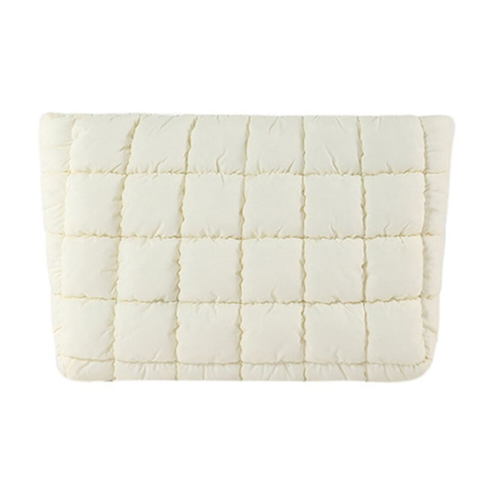 Puffy Quilted Makeup Bag Cosmetic Bags Travel Cute Puffer Solid Toiletry Organizer Pouch Storage Clutch for Women A