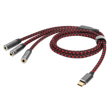 Cavo per cuffie da USB C a 3x3,5 mm, adattatore 3 in 1 da tipo C a 3,5 mm per telefono Glaxy S22S20S21