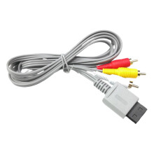 1 cable AV (1,8 m, gris) con conectores rojo/blanco/amarillo, compatible con TV.