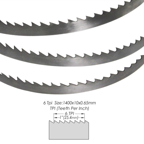 Båndsavblad1400x10x0,65mm TPI6Kulstofstål 1