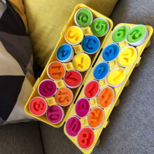 Pedagogisk lekesett med matchende egg, 12 deler for småbarn – farge- og formsortering, Montessori STEM-læring, simulert eggsett, påskekurvfyller
