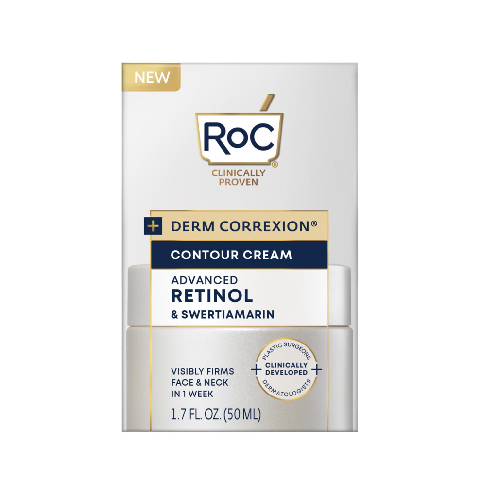 Roc Cream Derm Correxion Neck With Hyaluronic Acid And Advanced Retinol To Visibly Tighten & Lift Horizontal Neck Lines, Facial