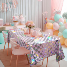 Nappe de Saint-Valentin, décoration de table pour repas de fête en cuisine, protection de table pour dîner festif (B)