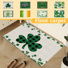 Tapis de sol de salle de bain pour la Saint-Patrick, 40 x 60 cm, lavable, antidérapant et en peluche, pour la cuisine, la porte et l'intérieur.