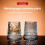 Περιστρεφόμενο ποτήρι ουίσκι 360 (2 τεμάχια), κρυστάλλινο ποτήρι με σταθερή 5