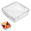 Plateau à collation transparent à 4 compartiments avec couvercle 1