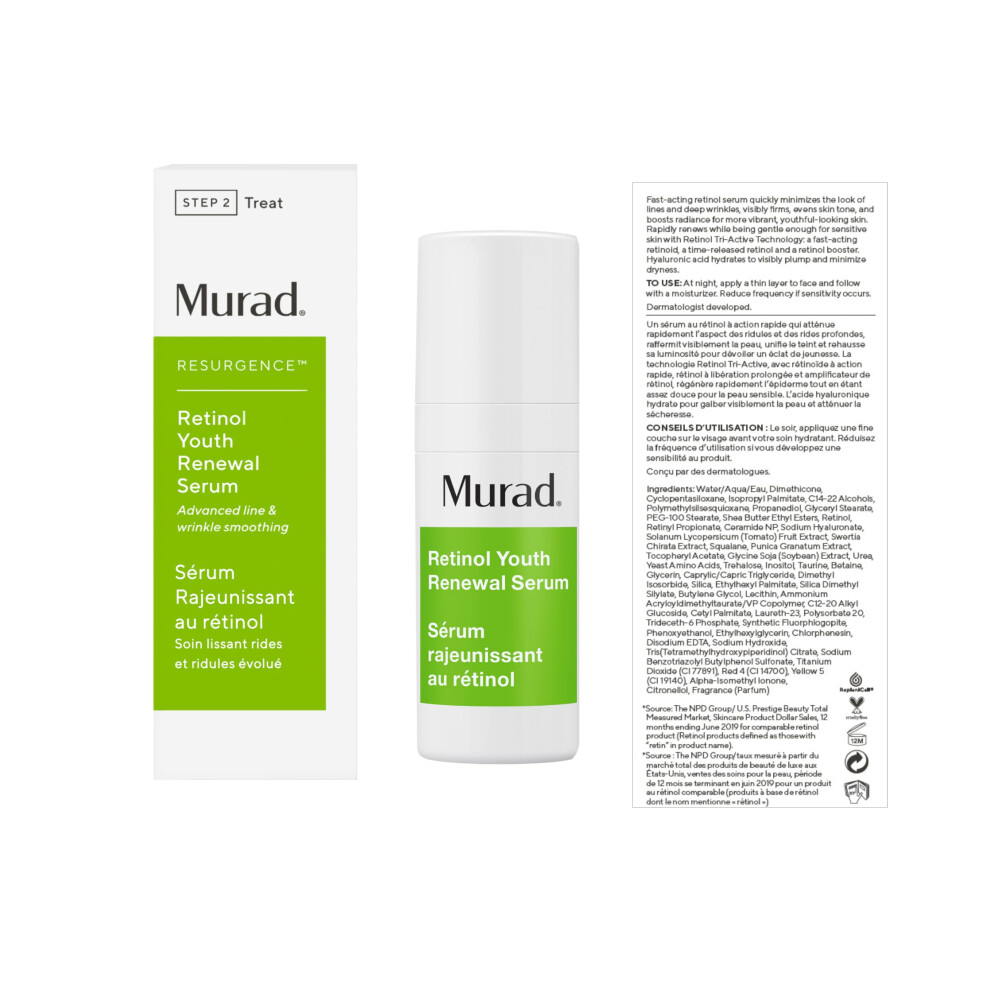 Murad Resurgence Retinol Youth Renewal Anti-Aging Serum For Lines And Wrinkles -Retinol For Face And Neck And For Smoother Skin (