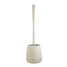 Juego de soportes para cepillo de inodoro, cepillo de inodoro desmontable de mango largo de 49 cm con base, estropajo para la limpieza diaria del
