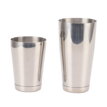 Shaker à cocktail 2 pièces en acier inoxydable - Finition miroir