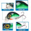 2 Stück 3 cm/1,6 g Spinner-Zubehör Swimbait-Köder Crankbait realistische Silhouette Angelköder 3