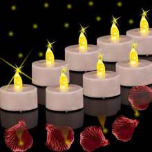 Bougies LED sans flamme YANTONs (lot de 100), autonomie de 200 h, effet votif vacillant, jaune chaud – Compatibles avec YANTONs