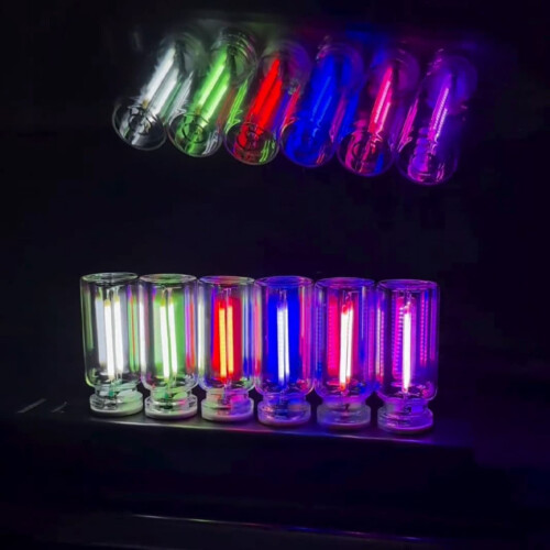 RGB LED nattlys USB dimbar mini glassflaske