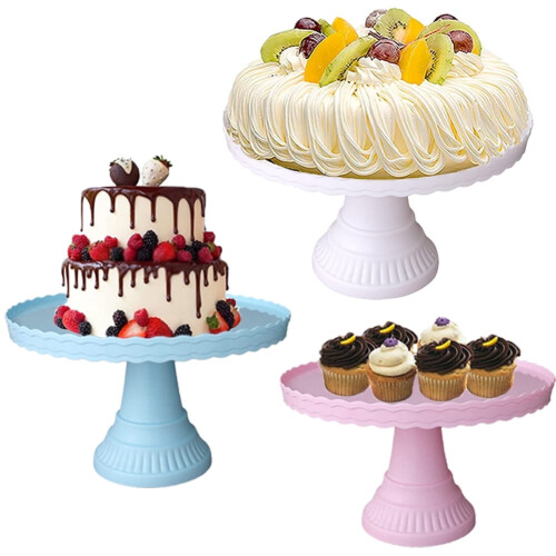 Suporte de plástico rosa para cupcakes – 33 x 20 cm 2