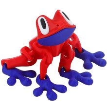 Aimant de réfrigérateur grenouille articulée imprimée en 3D rose (1 pièce)