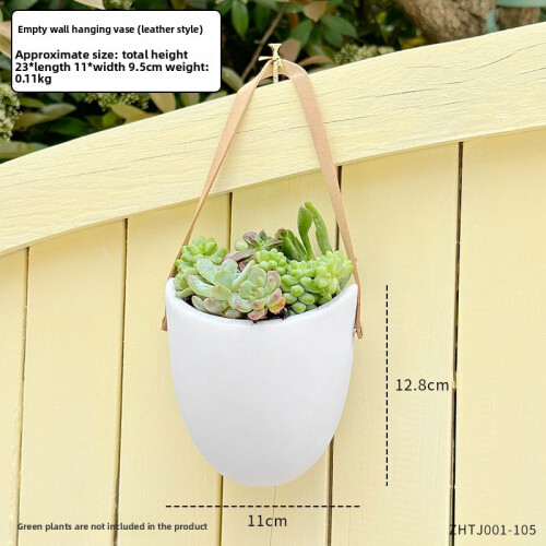 Vase hydroponique créatif, blanc, design mural, 11*9,5*23cm.