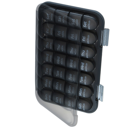 Pillendose mit 7 Fächern, kompaktes, tragbares Design,-28