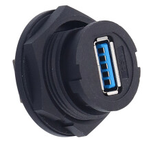 USB 3.0 IP67 16-contatti presa per montaggio a pannello con gancio per schede