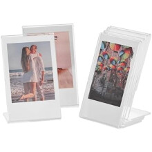 Cadre Polaroid 2x3 en acrylique pour film Instax Fujifilm 12/40/EVO Mini 3" – Porte-photos transparent, lot de 6 (5,3 x 8,6 cm)