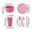 6-Pc Beige Wheat Straw Dinnerware Set: Bowls, Cups, Plates – Durable Tableware, Compatible with Household Dining 8