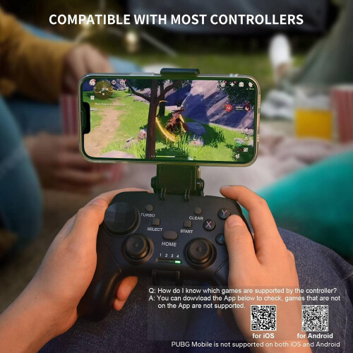 ame Controller w/ Phone Holder, Turbo & Wireless Joystick – Compatible with iPhone/iOS, Android, PC, Steam Deck, iPad, MacBook, Galaxy, Tablet; 2