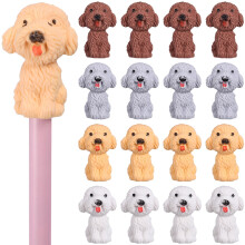 40 Pcs Dog Eraser Tops Assorted Color Cartoon Dog Shape Pencil Eraser for Classroom Use