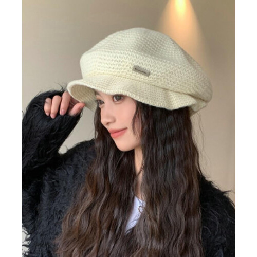 Μπερέδες Slouchy Soft Comfy Knitted Cap Oversized Painter Hat Γαλλικά Μπερέ με Γείσο και Γείσο για 2