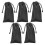 Set di 5 custodie morbide per occhiali da sole, nere, comode e capienti. 4