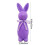 Standing Flocked Easter Bunny Figurine Purple 8.7 inch 3