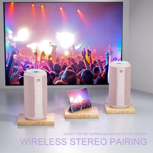Căști wireless Bluetooth 5.3, 16 ore de redare, impermeabile IPX7, stereo cu bas profund și microfon — Compatibile cu iPhone și Android 2