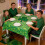 Toalha de mesa de plástico com estampa de trevo, 54 x 108 polegadas 4